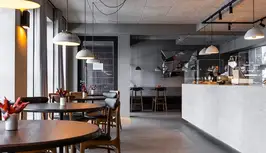 An interior shot of the Hygge cafe in West Reykjavik