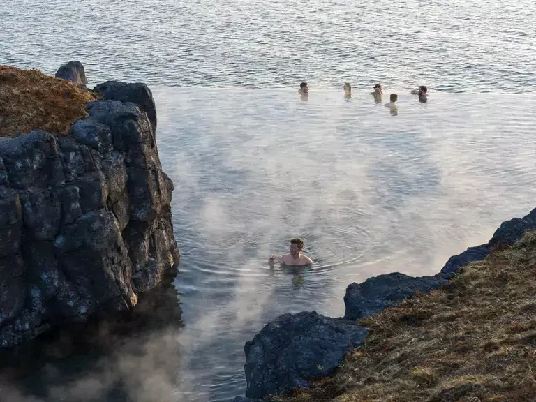 Peopl in Sky Lagoon