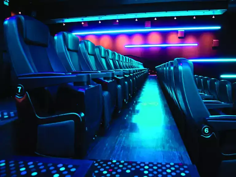 Inside a cinema