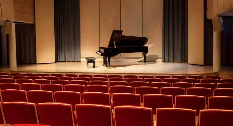 The stage in Salurinn concert hall