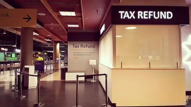 Tax refund booth at Keflavík airport