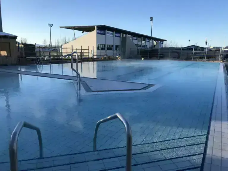 Ásgarðslaug pool outside