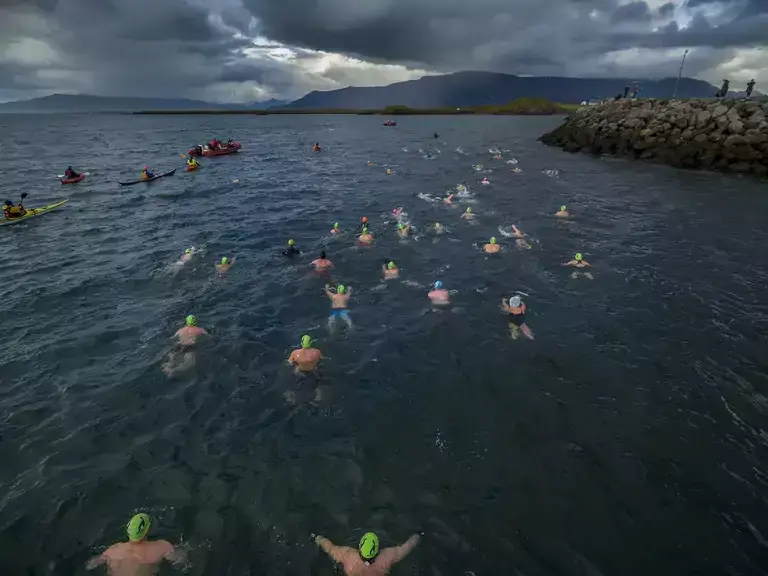 People swimming in the ocean