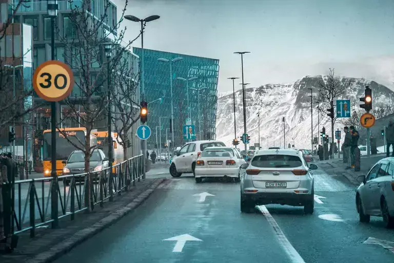Traffic in Reykjavík