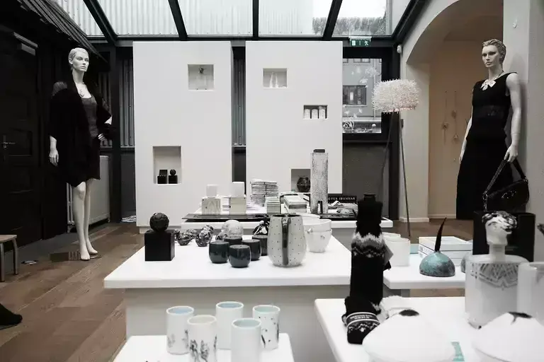 Inside a design store