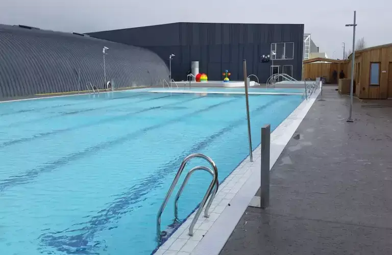 Ásgarðslaug pool outside