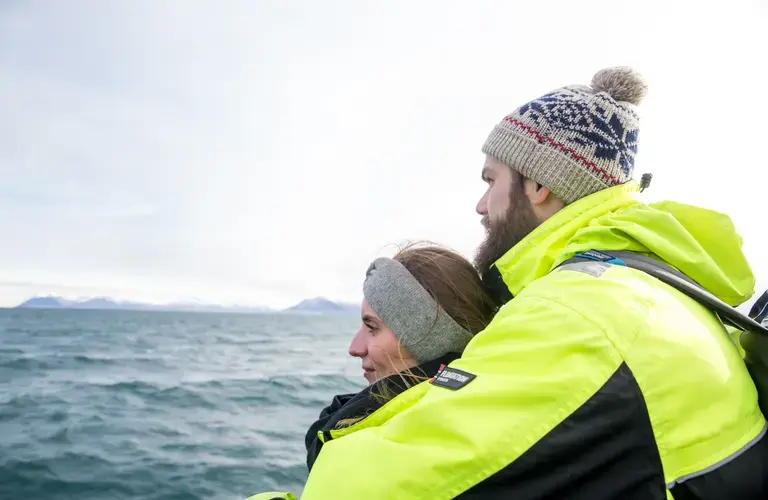 Couple on a sea tour out of Reykjavík