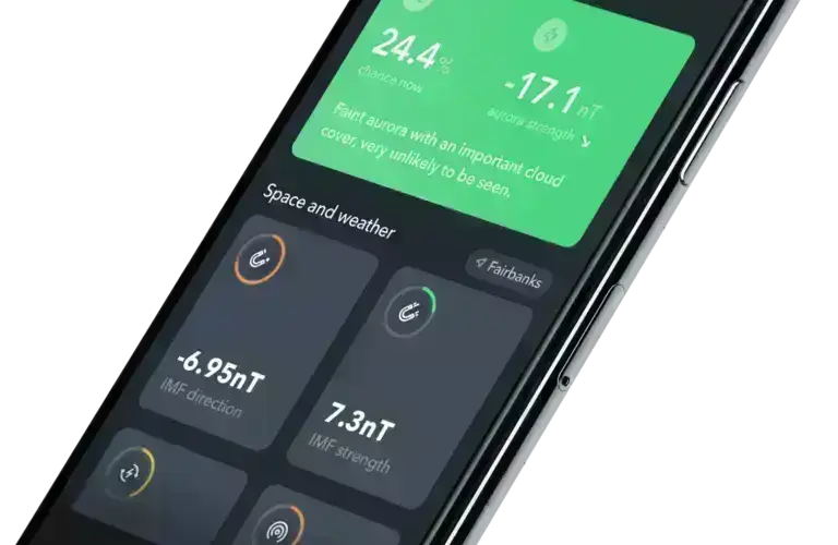 Phone with aurora app