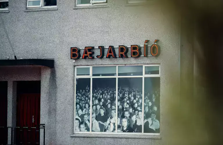 Bæjarbíó theater outside