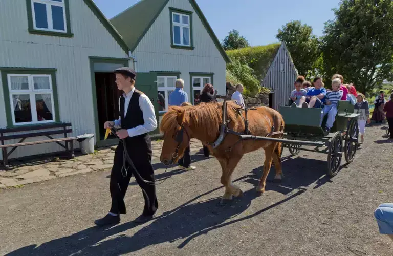 People in a horse carriage